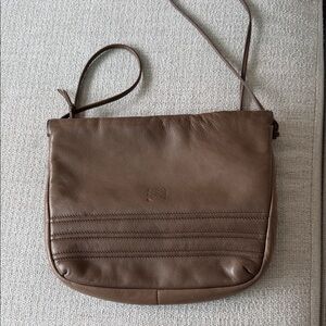 Loewe Tan Leather Messenger Bag